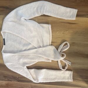 Brandy Melville Pink Wrap Cardigan Longe Sleeve